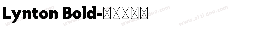 Lynton Bold字体转换